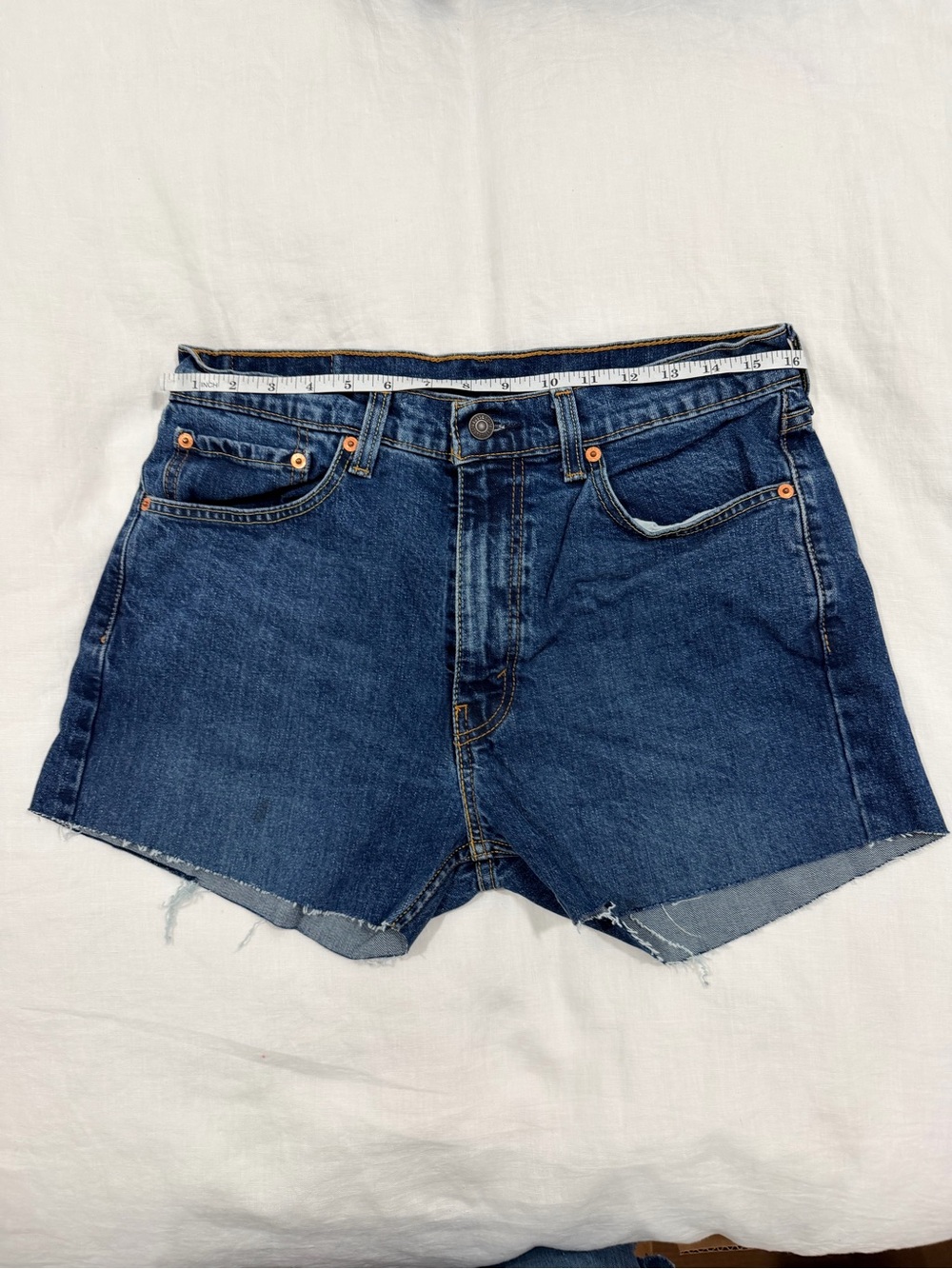 Upcycled Levi’s Dark Blue Denim Women's Shorts